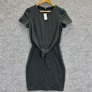 Express Dress Womens XS Black Tie Waist T Shirt Style Knit Mini Casual